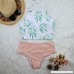 Sharemen Womens Halter Bikini Set Padded High Waist Criss Cross Print Bathing Suit Green B07MZRFP7J